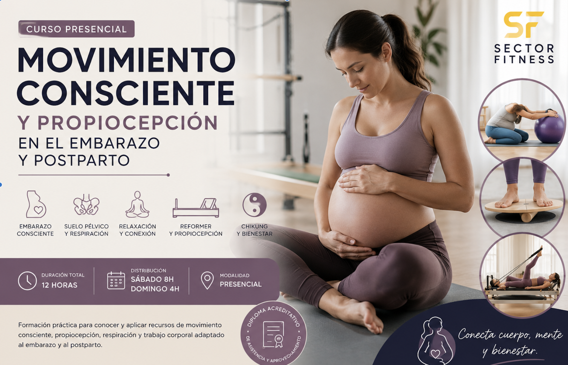 Movimiento Consciente y Propiocepción en el Embarazo y Postparto