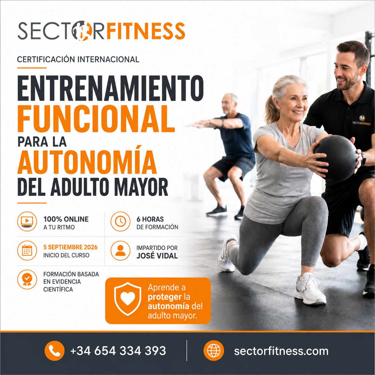 Certificación Internacional en Entrenamiento Funcional para la Autonomía del Adulto Mayor