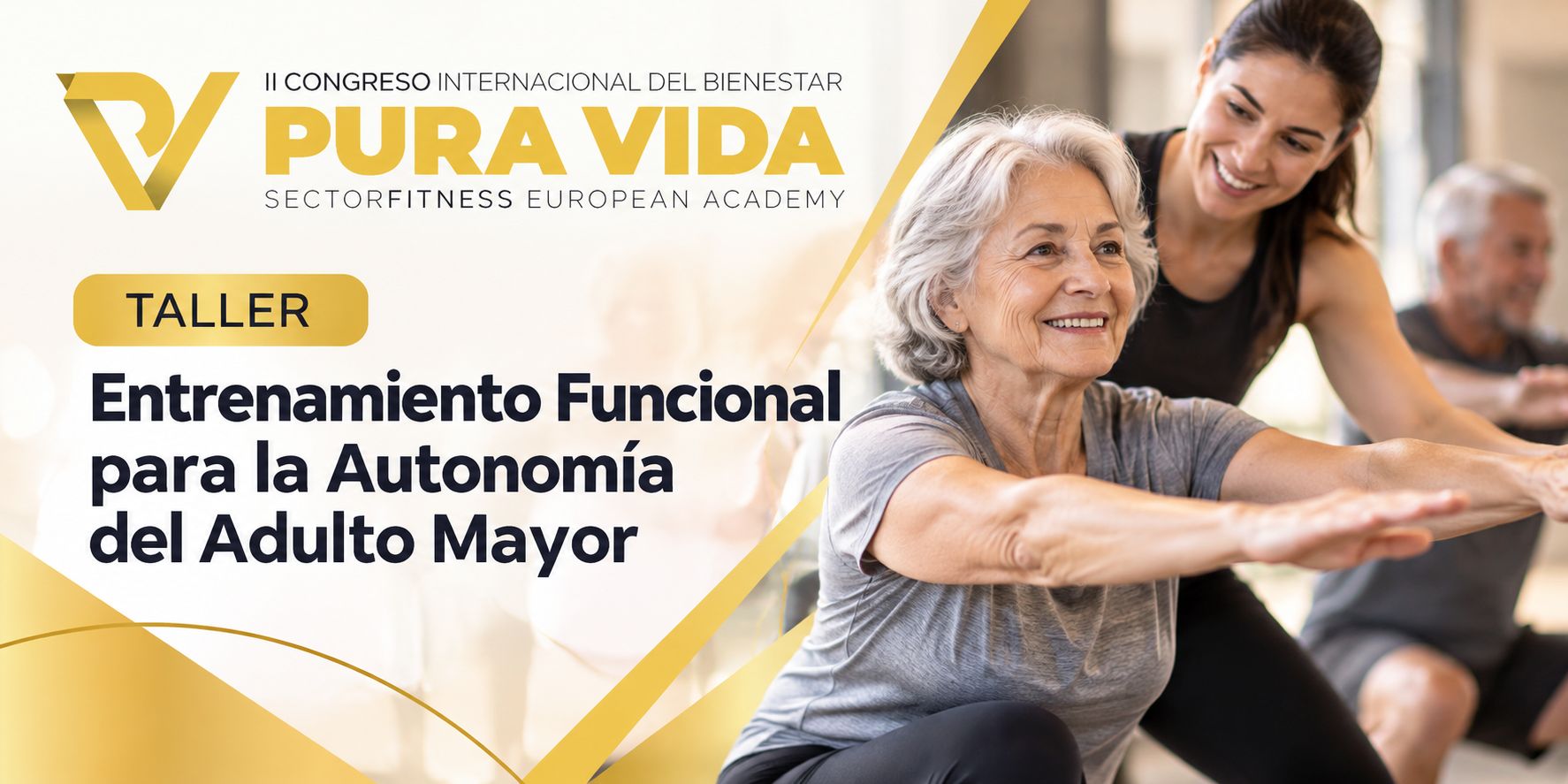 Taller entrenamiento fuerza adulto mayor congreso Pura Vida